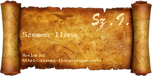 Szemes Ilona névjegykártya